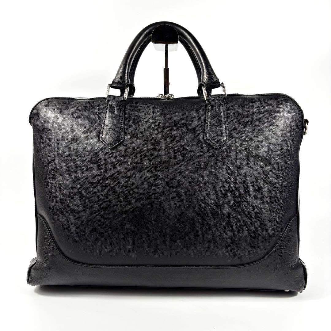 ✨美品✨ペッレモルビダ ビジネスバッグ 2室 A4可 キャピターノ ブラック 黒