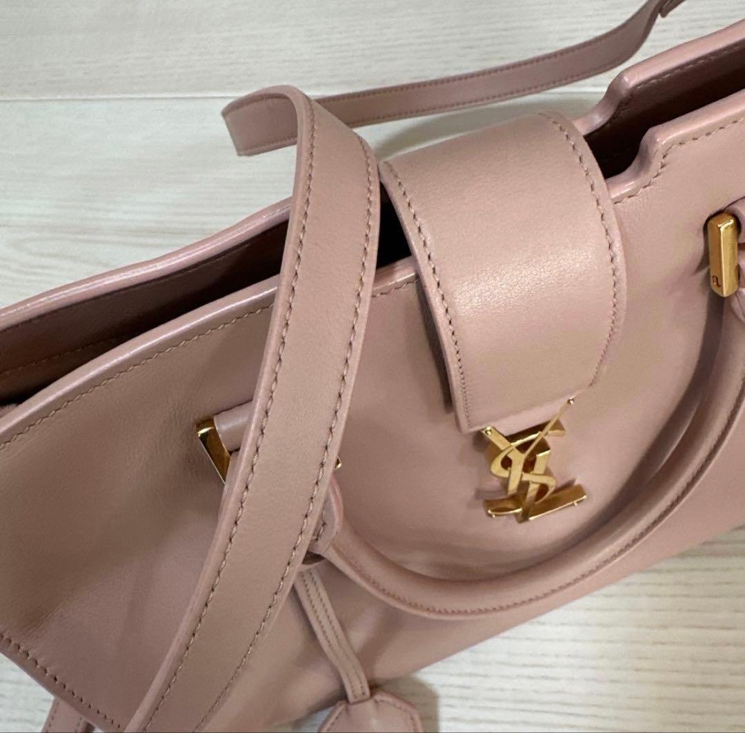 ⭐︎ＢＭ⭐︎状態良好⭐︎YSL ピンク レザー 2wayハンドバッグ