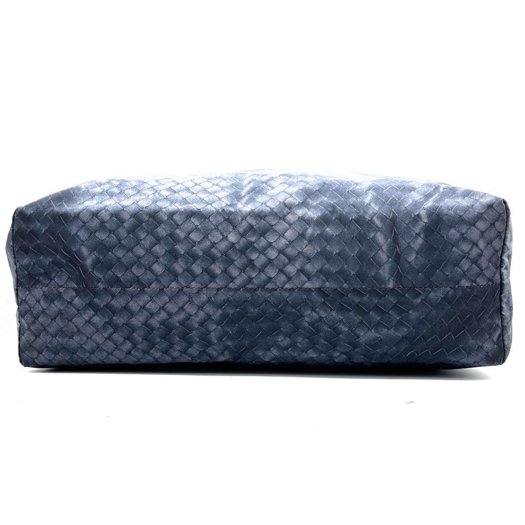 【美品】ボッテガヴェネタ イントレッチオリュージョン トートバック ネイビー 紺