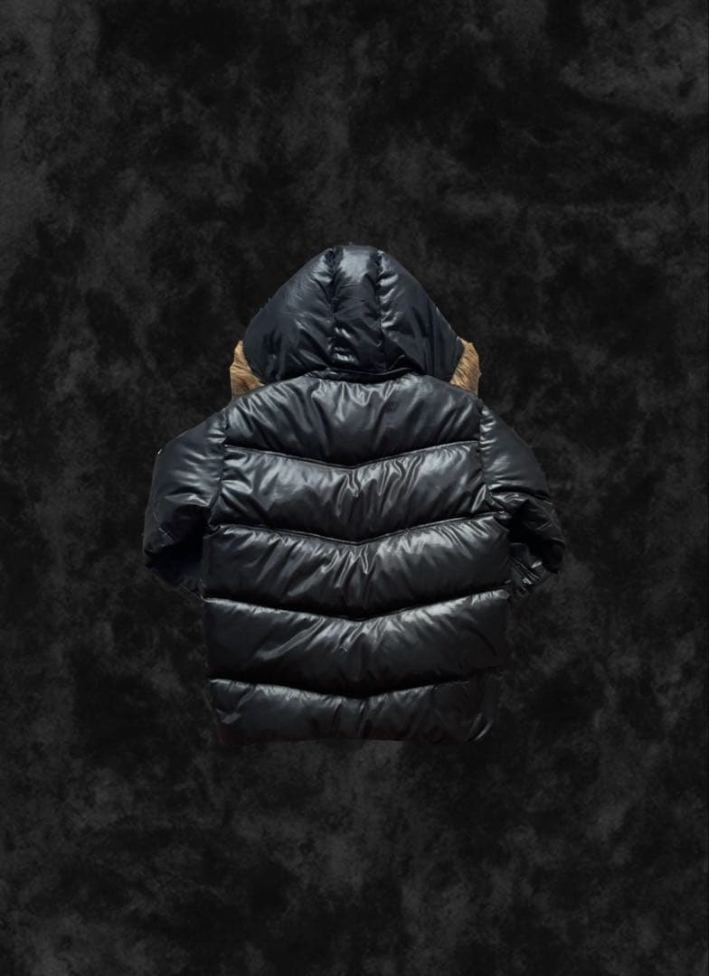 RUSS-K 光沢　黒　ファーダウンジャケット　y2k グランジ　平成　お兄系