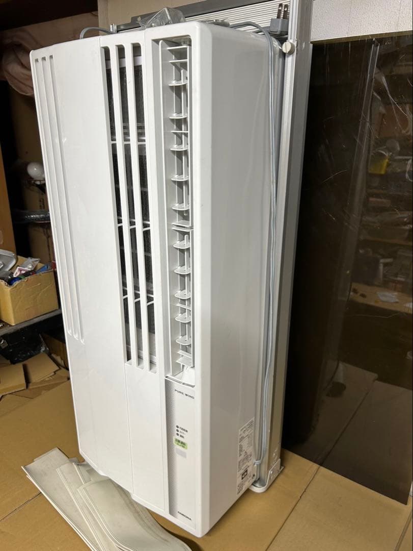 美品 23年 コロナ窓用エアコン CW-F1623R 枠 リモコン付き/R2-1