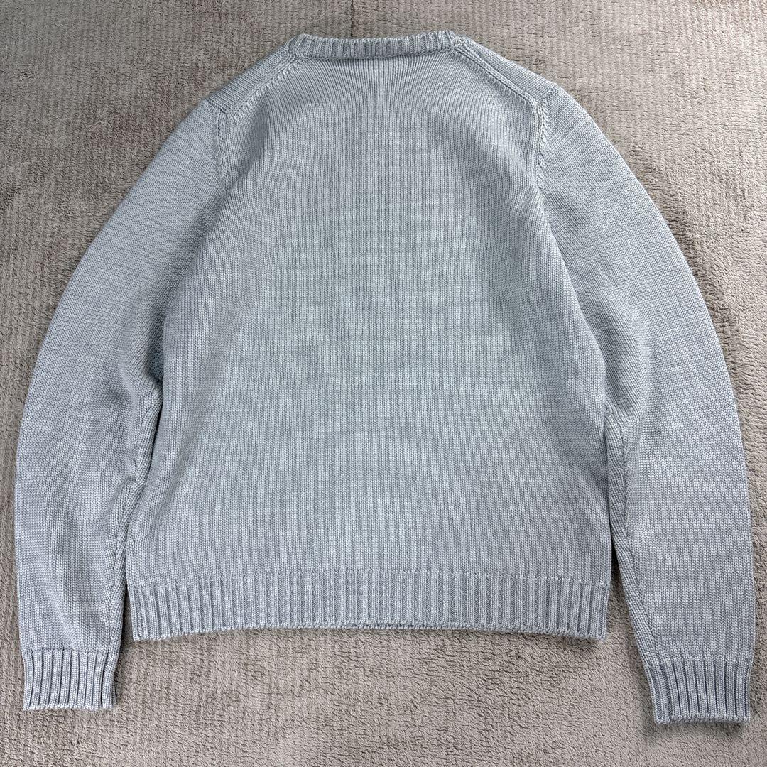 【美品】ZANONE ザノーネ 5ゲージ ニット グレー 46 クルーネック