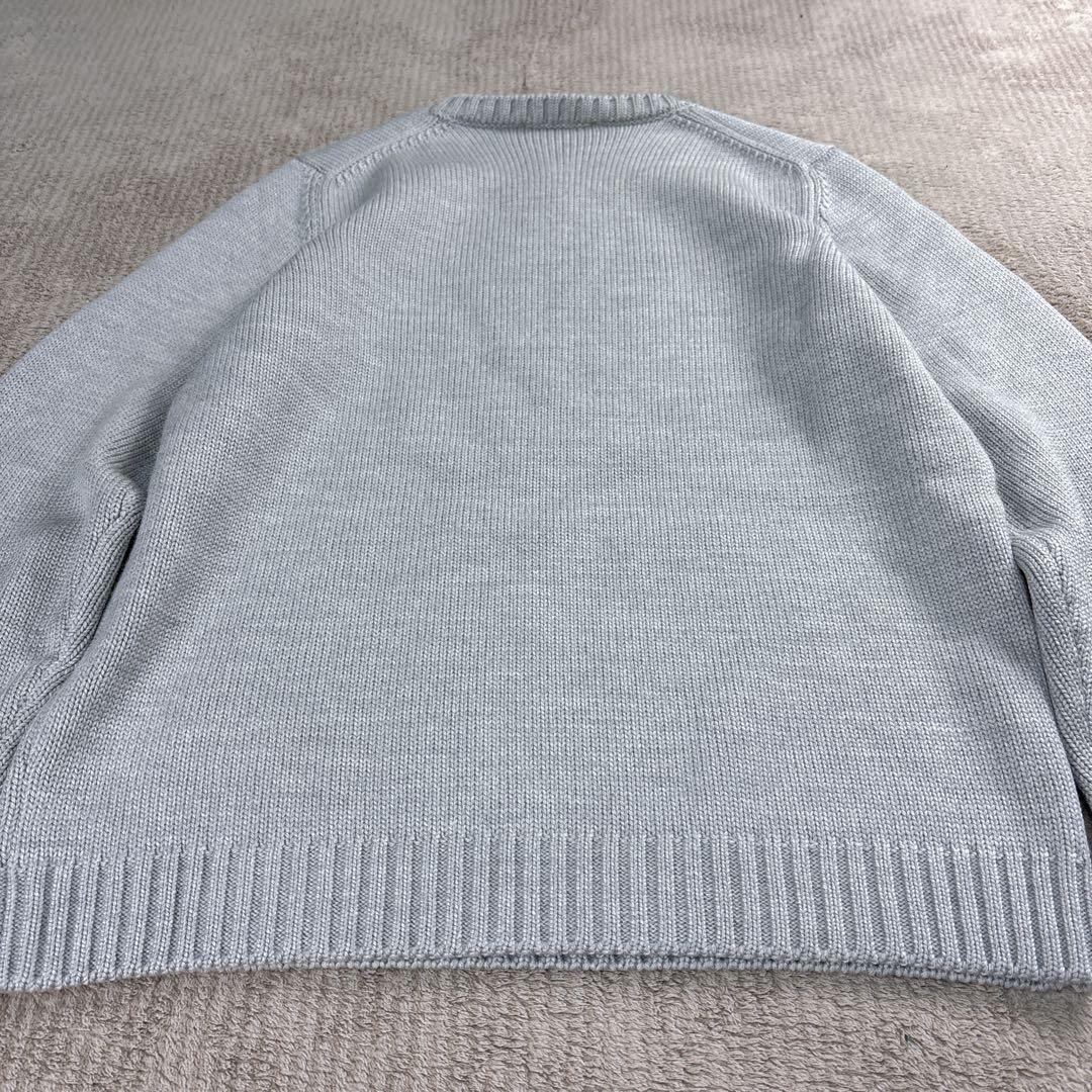 【美品】ZANONE ザノーネ 5ゲージ ニット グレー 46 クルーネック