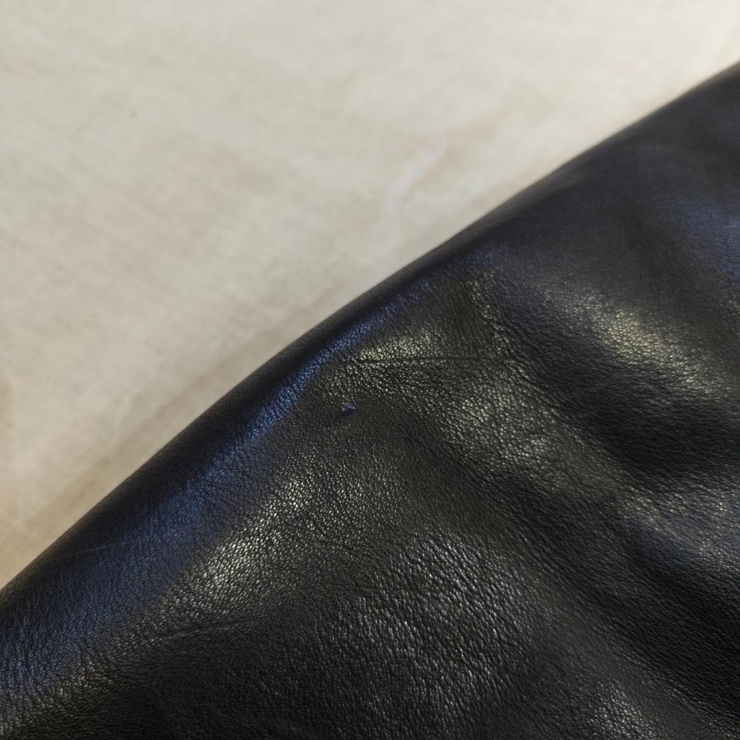 80s 90s USA製 ランズエンド A-2 レザー フライトジャケット 黒