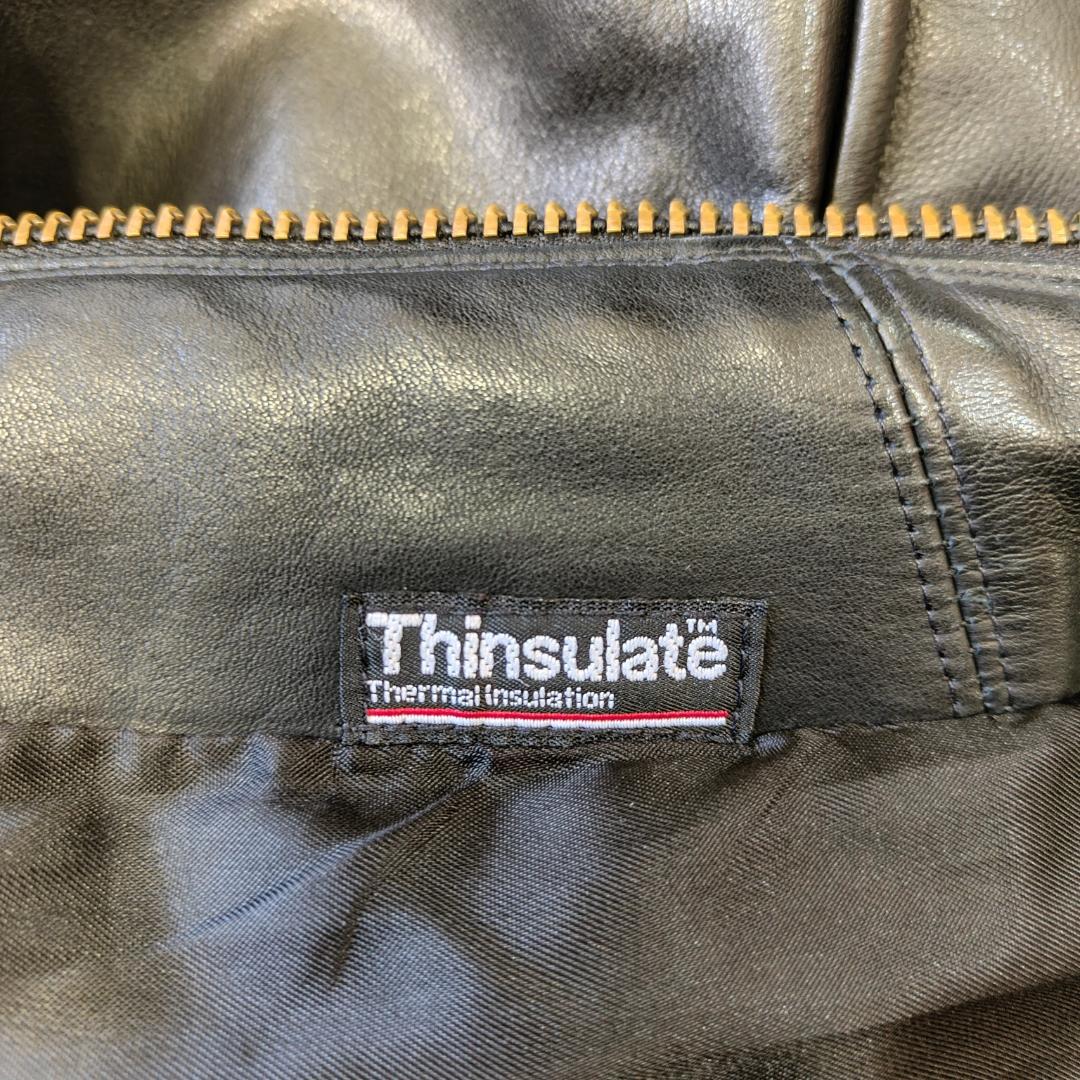 80s 90s USA製 ランズエンド A-2 レザー フライトジャケット 黒