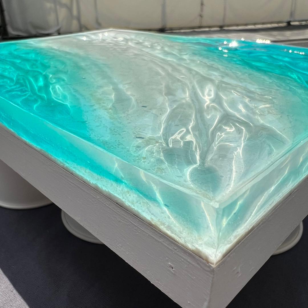 【レジンアート】波紋アート／Ｂ５パネル／枠なし／オーシャンアート