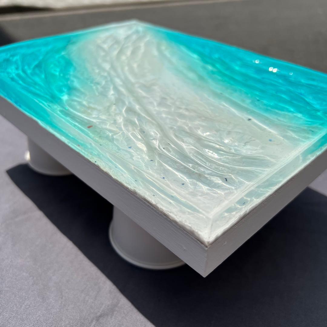 【レジンアート】波紋アート／Ｂ５パネル／枠なし／オーシャンアート