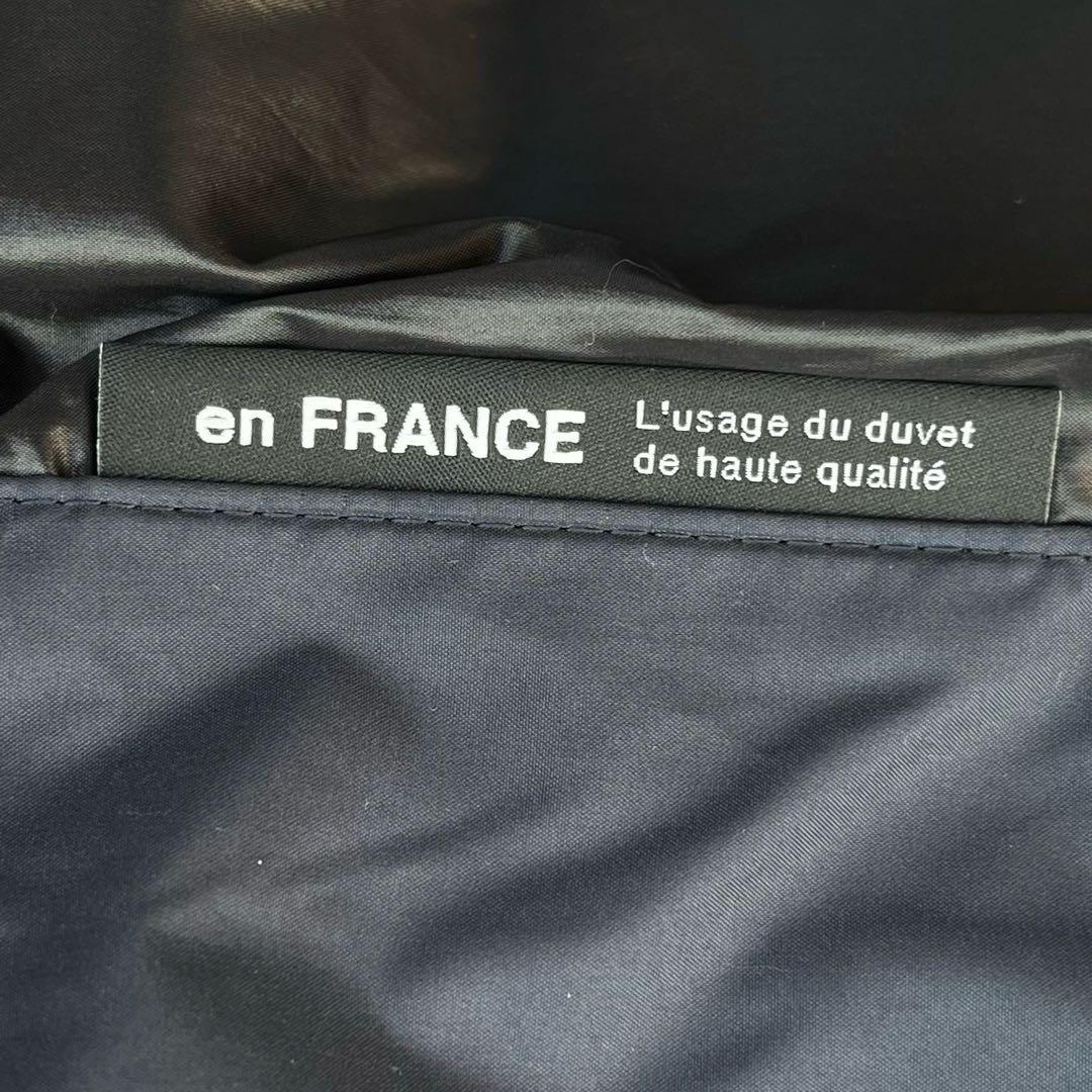 ナノユニバース　西川ダウン　ロングコート　ファー　フード　紺　ネイビー 38