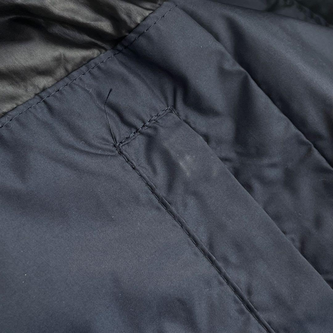 ナノユニバース　西川ダウン　ロングコート　ファー　フード　紺　ネイビー 38