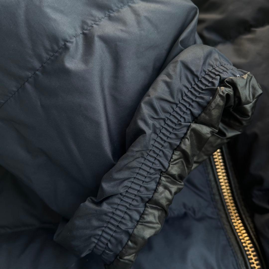 ナノユニバース　西川ダウン　ロングコート　ファー　フード　紺　ネイビー 38