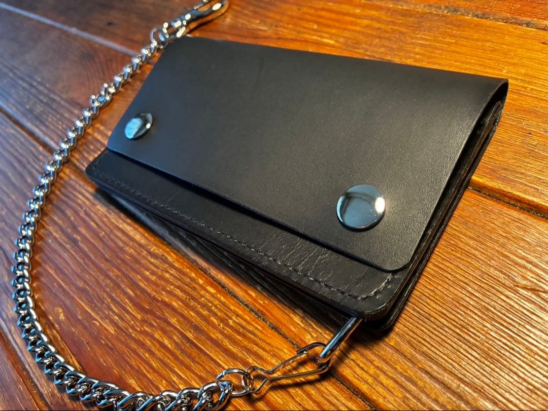 calee×tsyタイプ ミドルトラッカーウォレット　チェーンセット　牛革