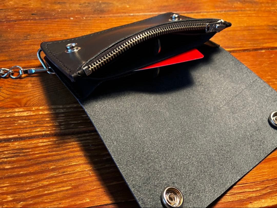 calee×tsyタイプ ミドルトラッカーウォレット　チェーンセット　牛革