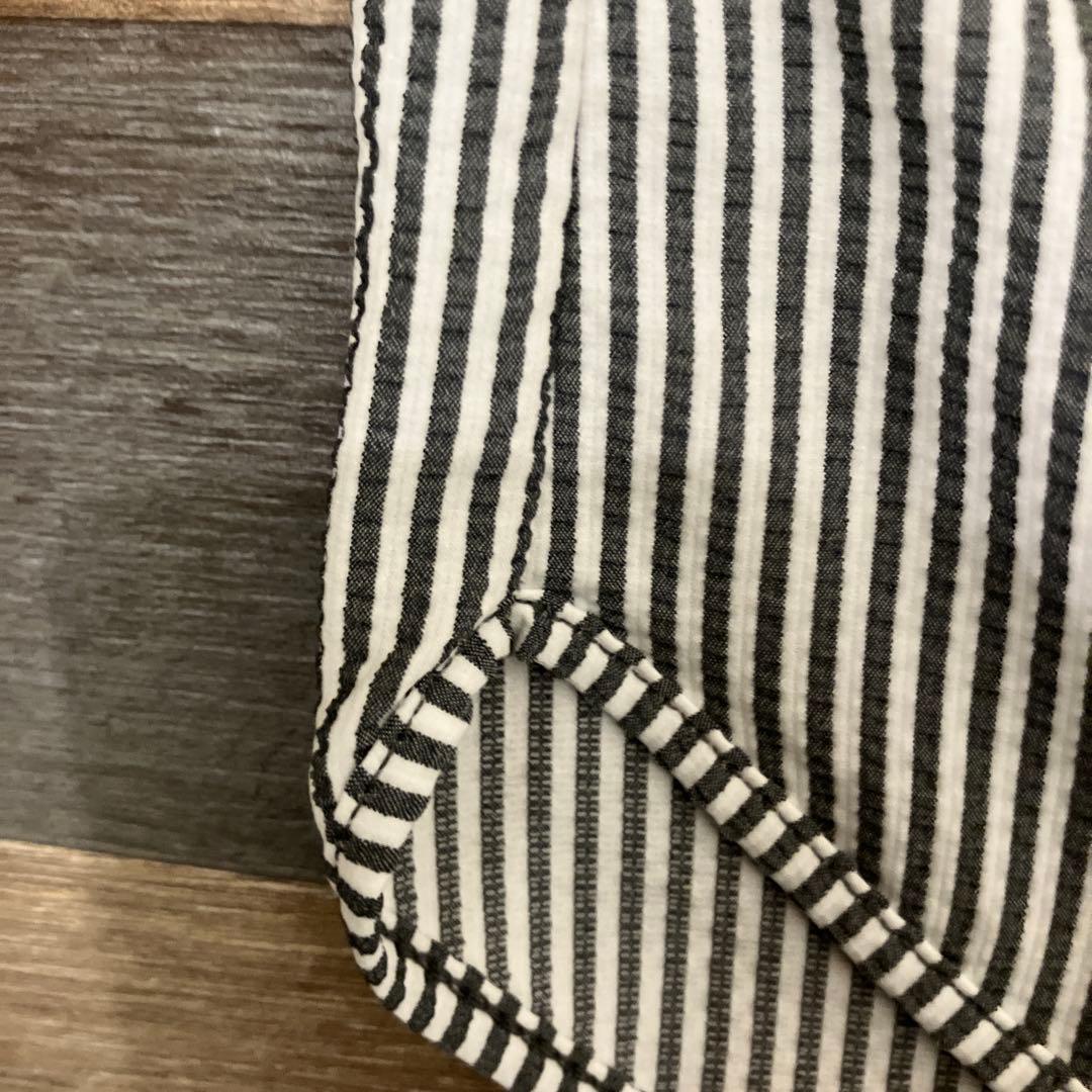 【alk phenix】極美品　ストライプシャツ グレー×白 アルクフェニックス