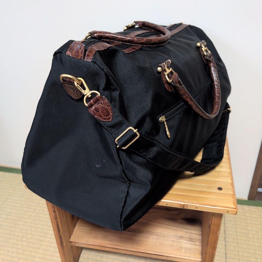 【美品】バレンシアガ　ボストンバッグ　ナイロン　ブラック　2way