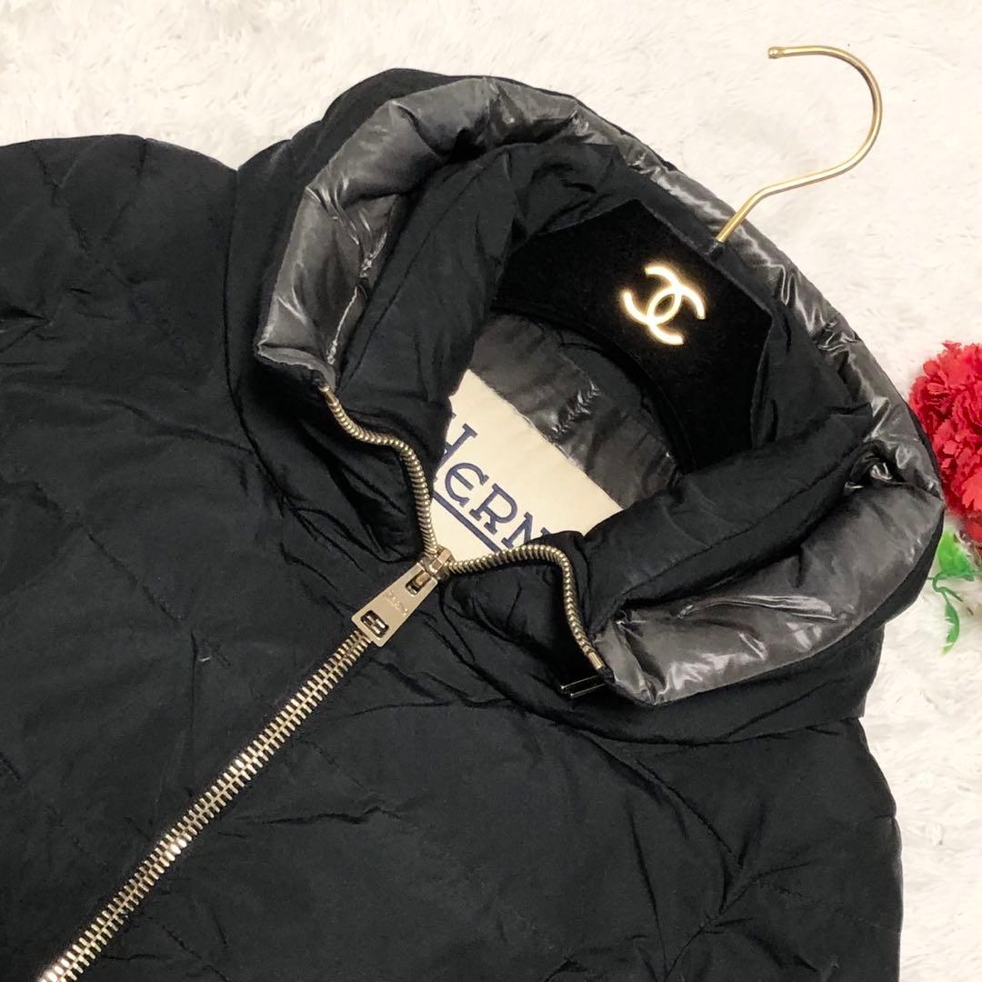 HERNO ヘルノ ダウンコート ステンカラー ポーラテック レディース 黒