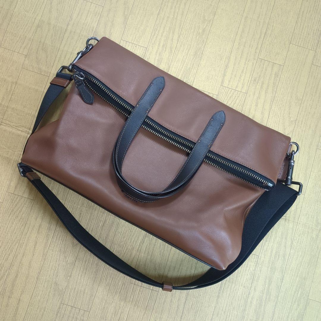 COACH ブラウンレザー トートバッグ