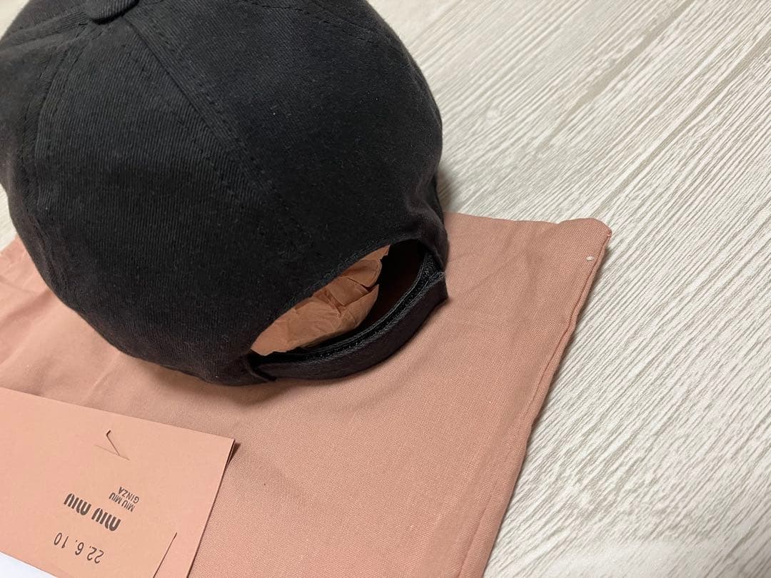 miumiu コットンベースボールキャップ　S