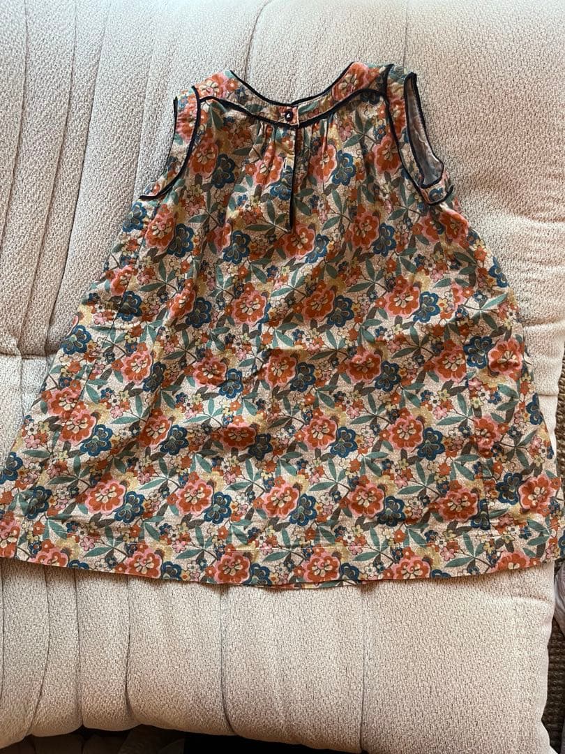 caramel vintage floral ワンピース 3y