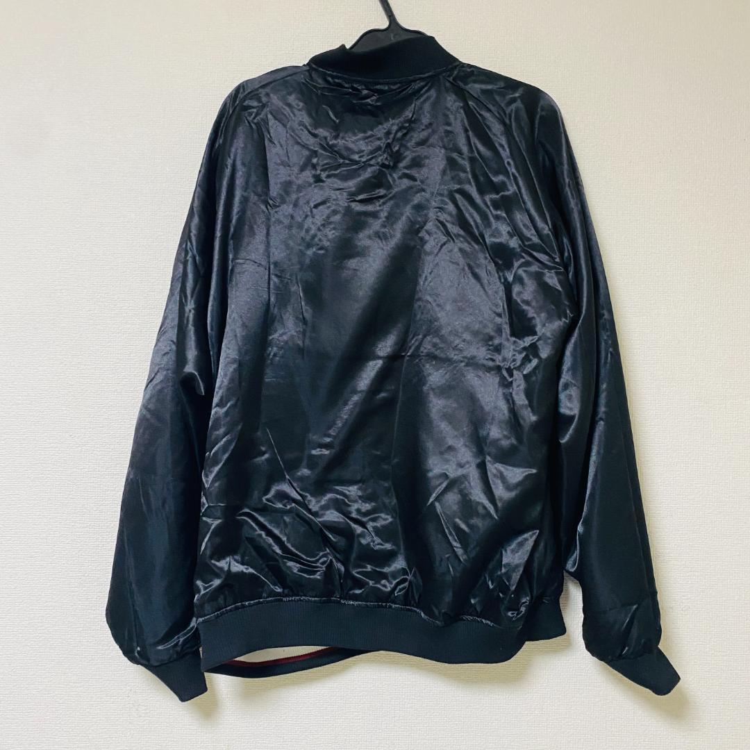 美品/希少✨抜刀娘　スカジャン　リバーシブル　刺繍　黒　和柄　2XL