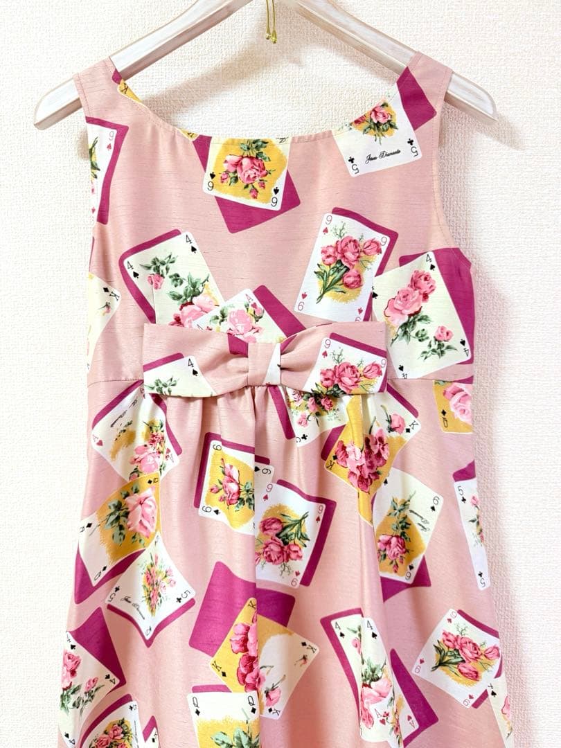ジーザスディアマンテ　トランプ薔薇柄フリルリボンワンピース　姫系　ロリータ