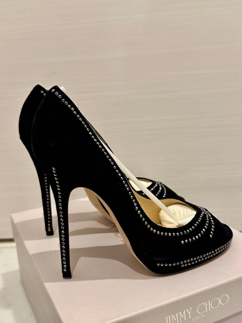 JIMMY CHOO ブラック スエード ハイヒール