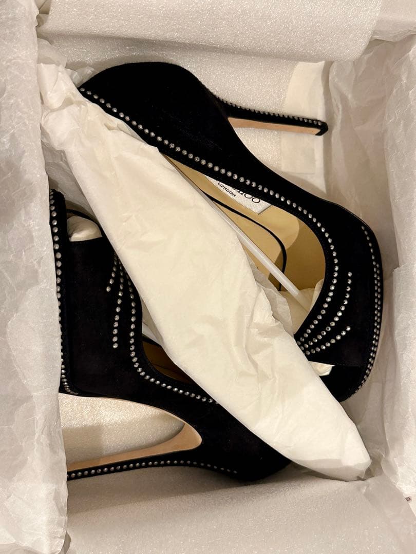 JIMMY CHOO ブラック スエード ハイヒール