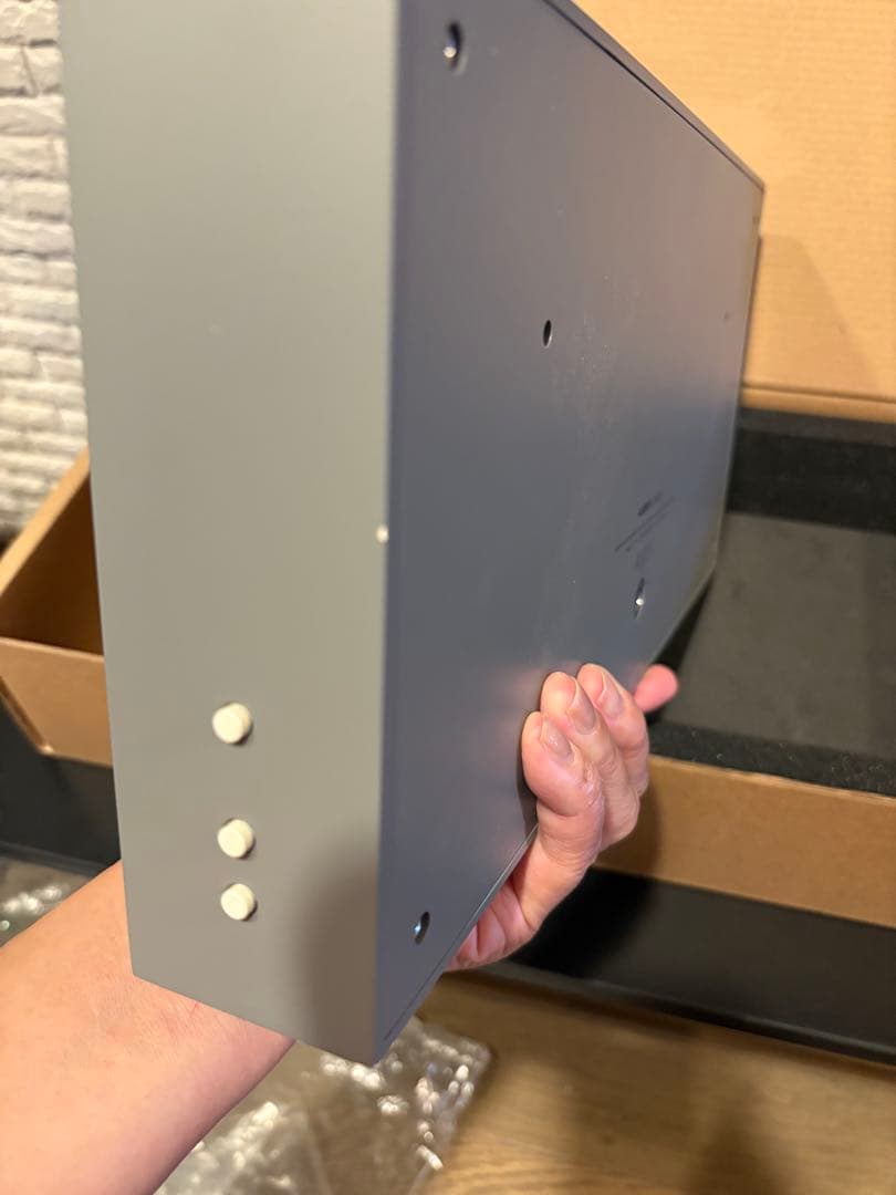  CLOCK デジタル表示　シルバー