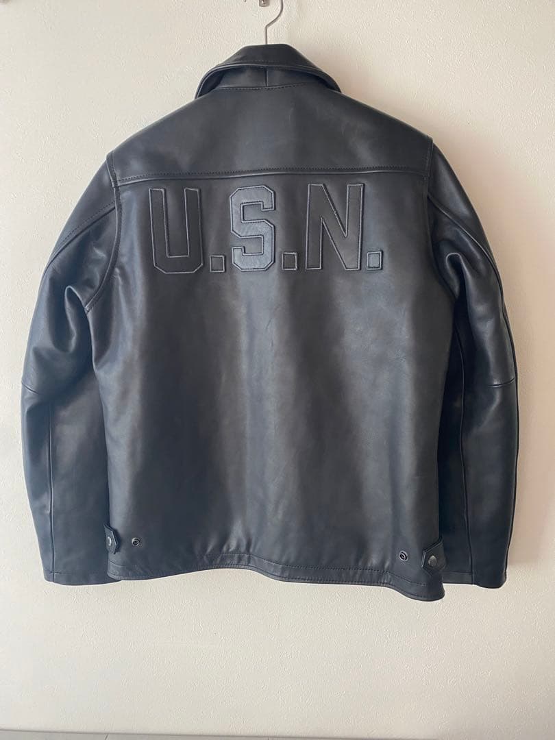 AVIREX アビレックス USNオールレザーデッキジャケット U.S.N.