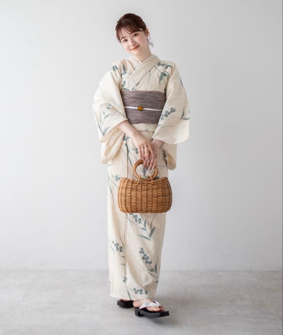 ゆかた館グレース　浴衣セット　Sサイズ　グリーン系