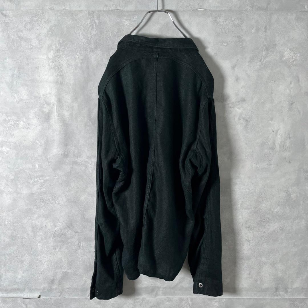 the viridi-anne ザヴィリジアン リネンシャツ 黒 N1374