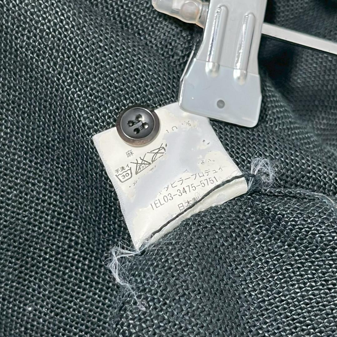 the viridi-anne ザヴィリジアン リネンシャツ 黒 N1374