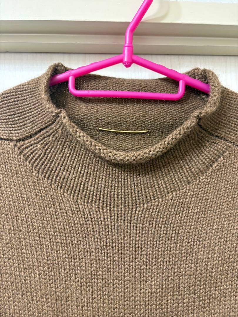 アパルトモン CROPPED KNIT With line キャメル