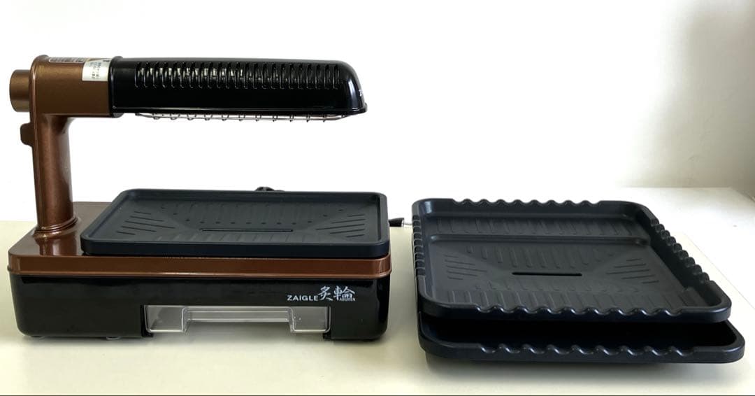 ZAIGLE 炙輪　無煙ロースターGOLD ワイドプレート2枚セット〈中古品〉