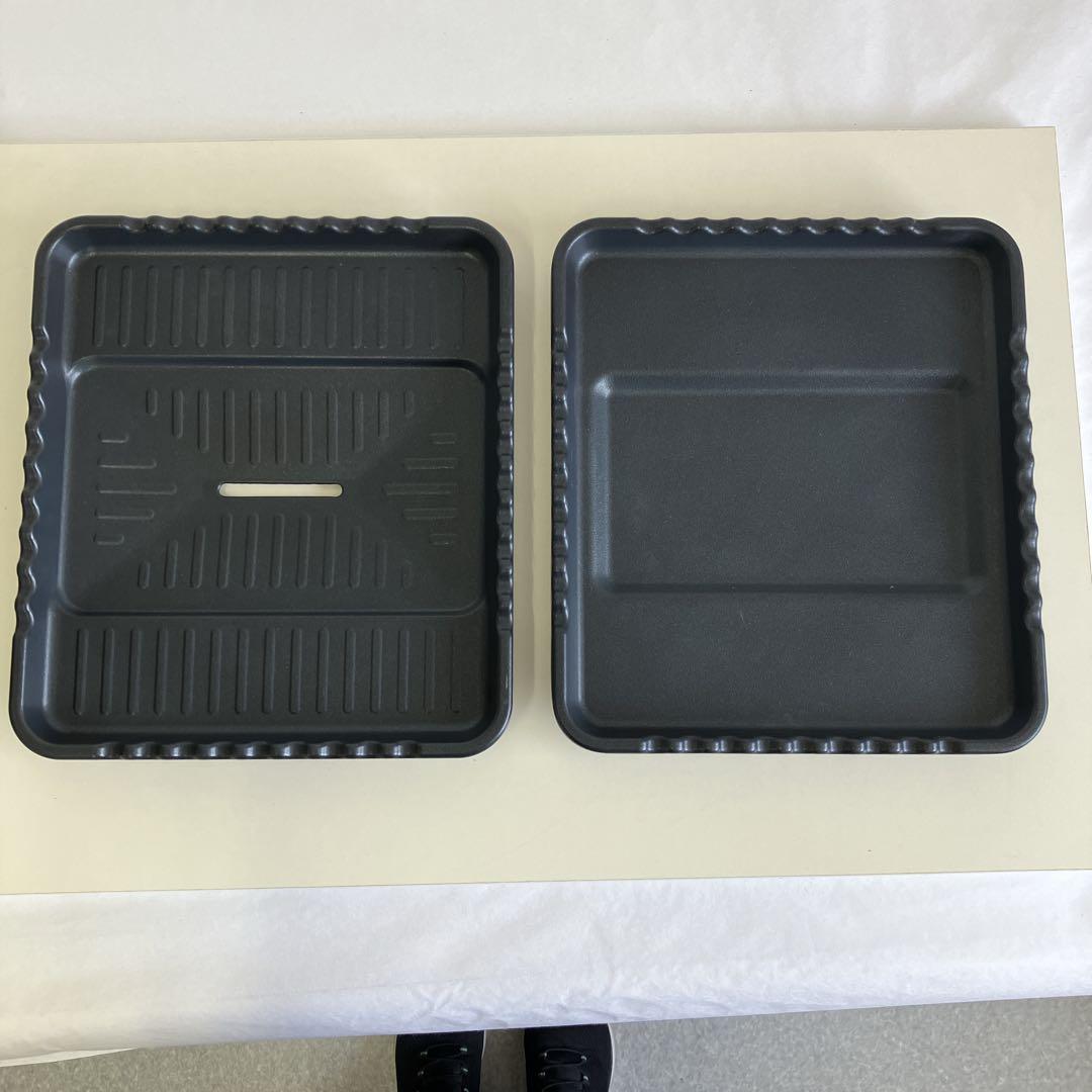 ZAIGLE 炙輪　無煙ロースターGOLD ワイドプレート2枚セット〈中古品〉