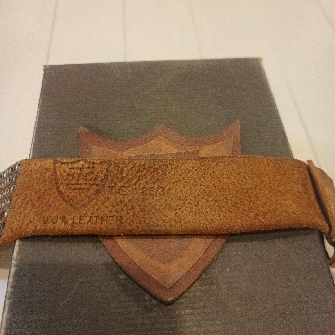 HTC スタッズ付きレザーベルト