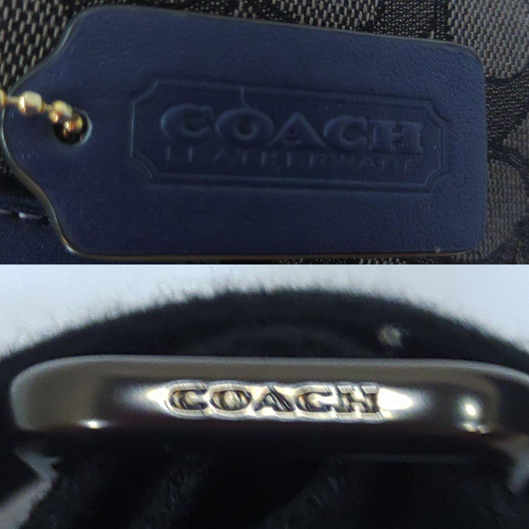【美品】コーチ トートバッグ 2way ショルダー レザー×キャンバス A4可