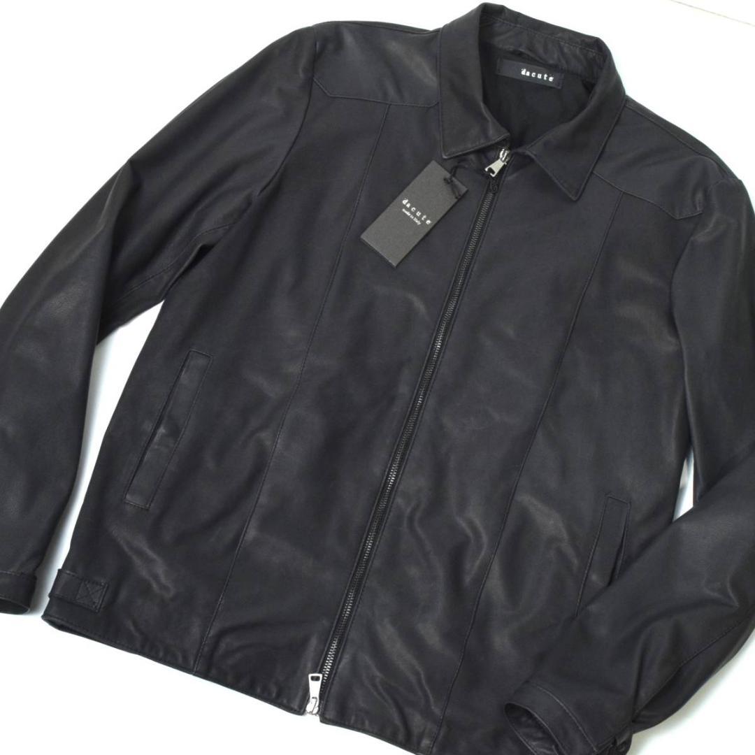 未使用 dacute ダクテ イタリア製 ソフト シープレザー ジャケット 50