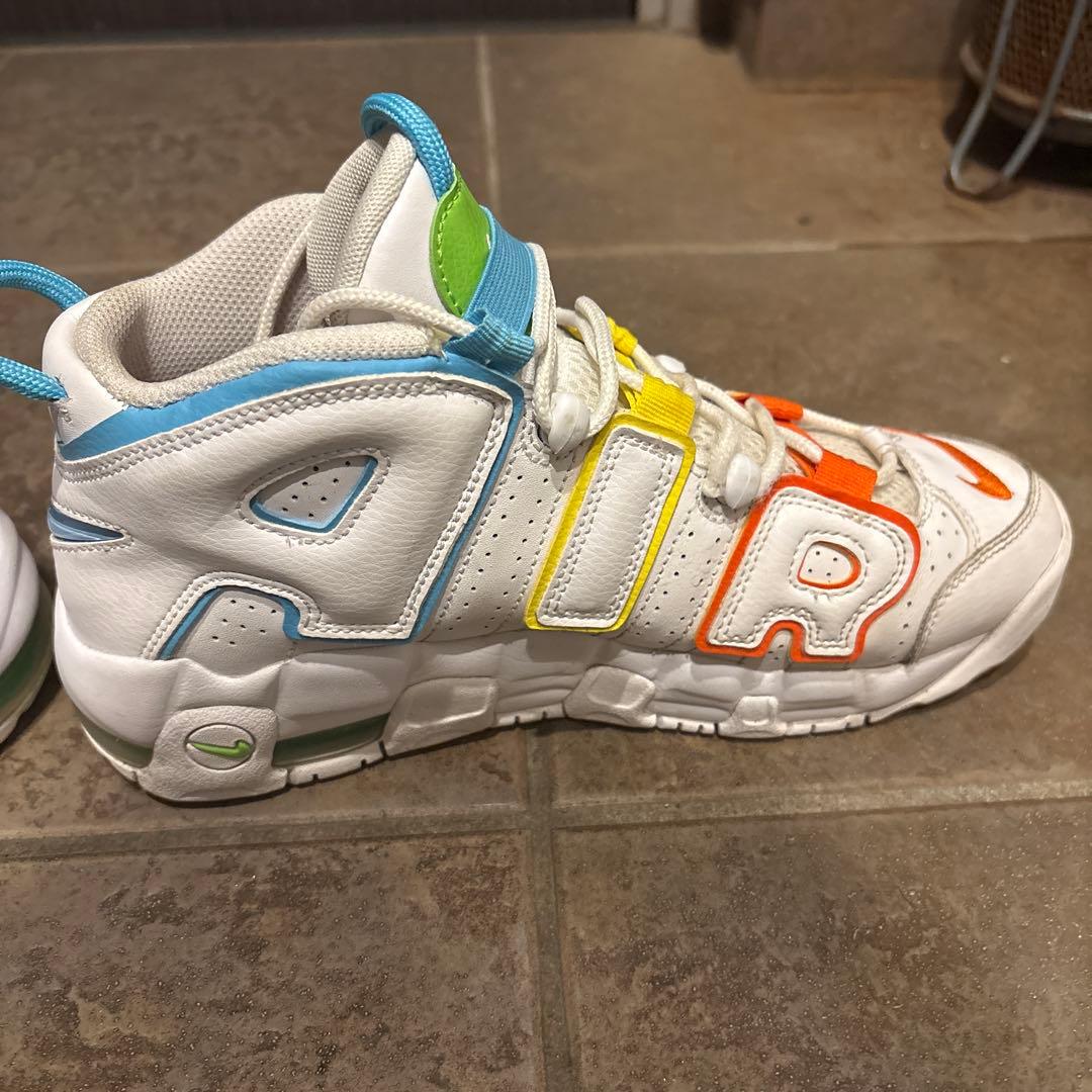 【国内未発売！海外限定！25cm】NIKE AIR MOREホワイトレンインボー