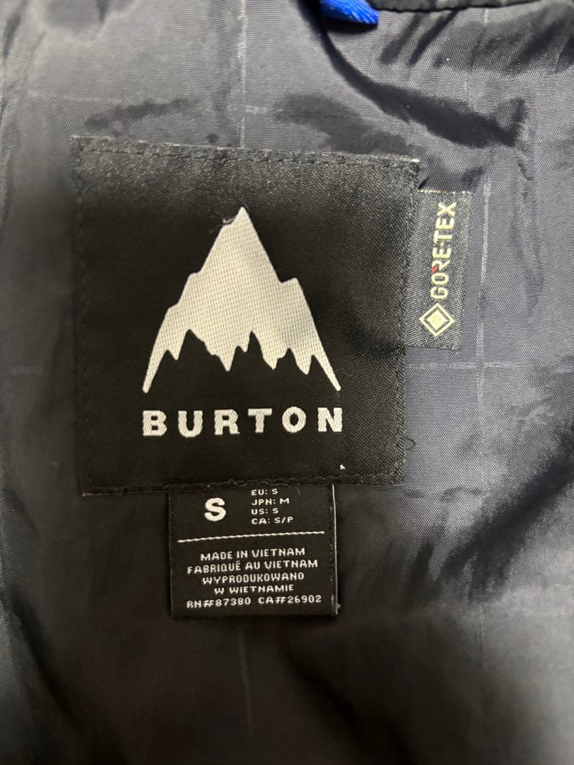 BURTON GORE-TEX ブラックジャケットメンズS ゴアテックスバートン