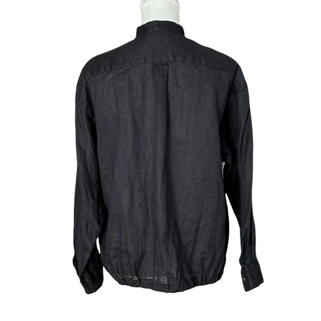 ♦︎美品フレームワーク　フレンチリネンドロストシャツ　黒