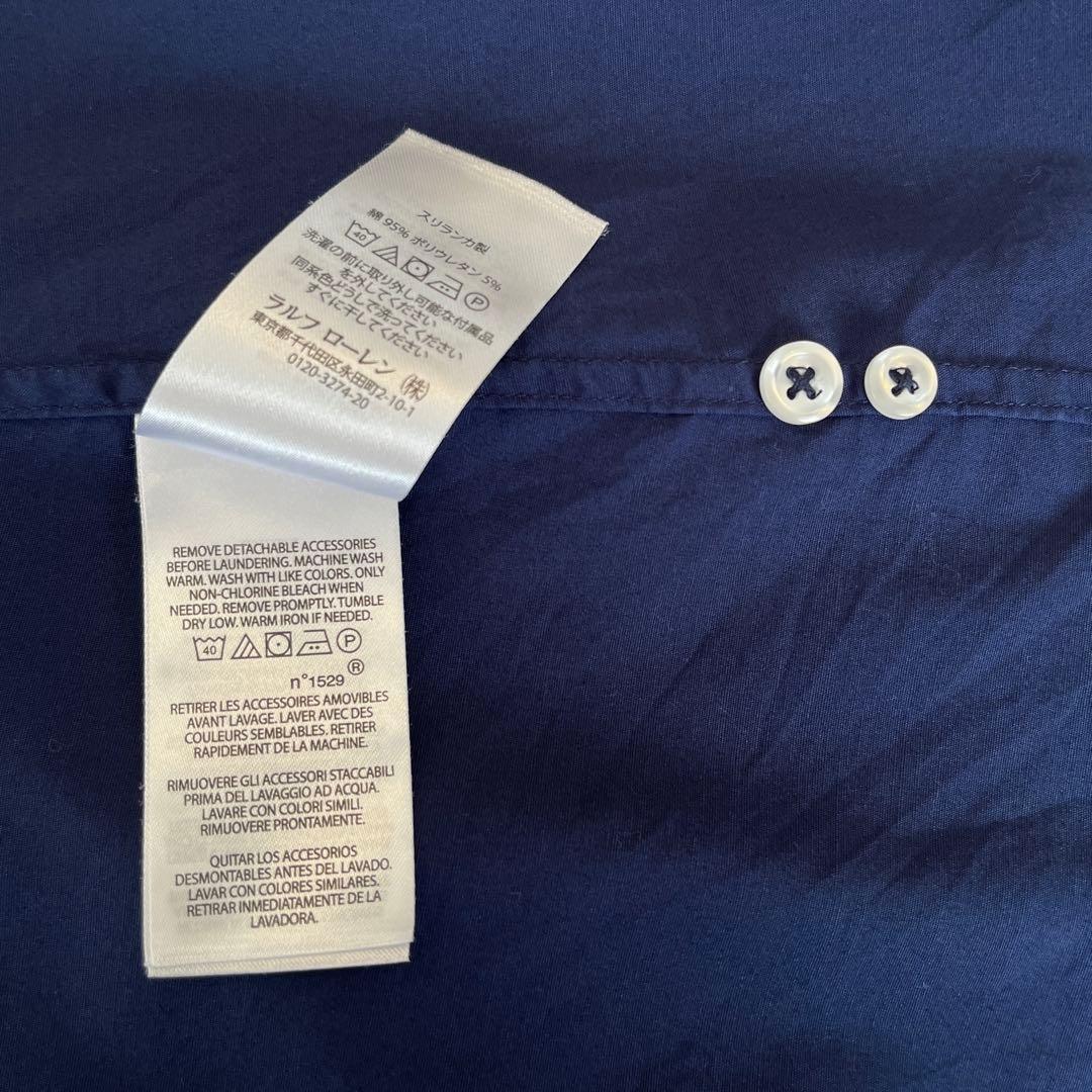 【希少人気★品の良いネイビー★未使用に近い】ラルフローレンドレスシャツ★サイズ6