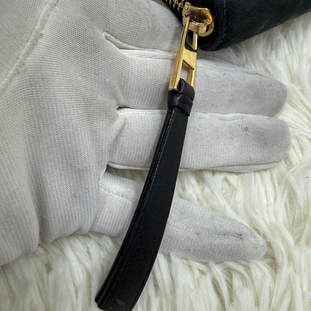 ✨美品✨ ロエベ　パズル　ブラック レザー 長財布 ファスナー アナグラム