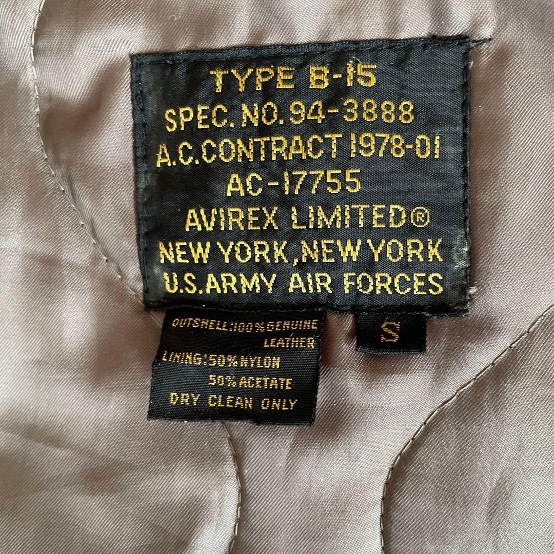 AVIREX B-15 レザージャケット