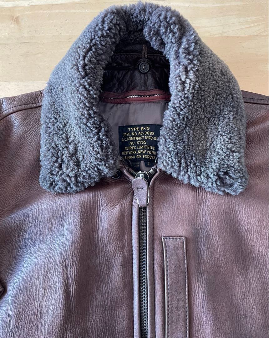 AVIREX B-15 レザージャケット