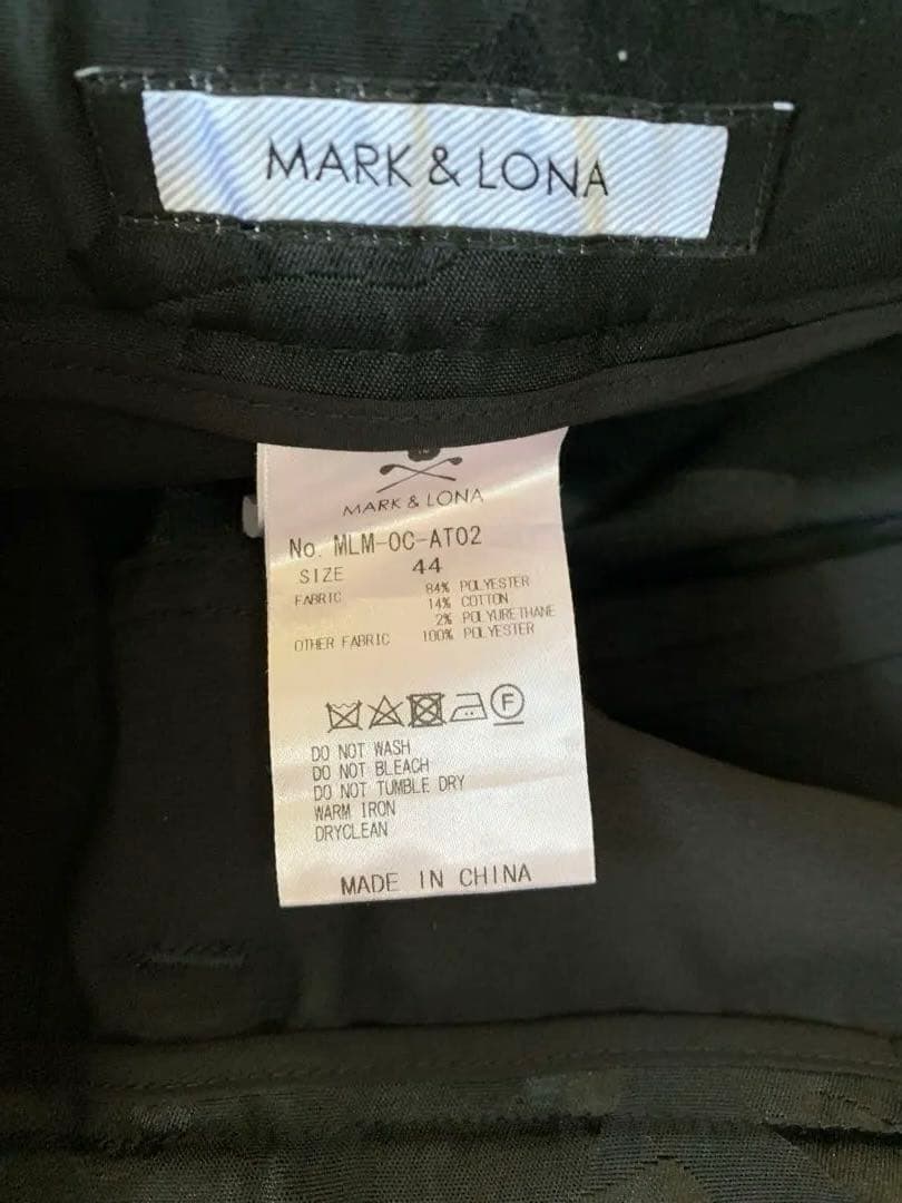 マークアンドロナ　ブラックカモフラージュ スリムフィットパンツ