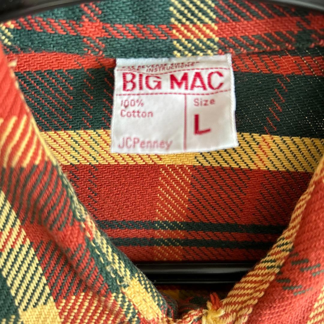 BIG MAC チェック柄ネルシャツ Lサイズ