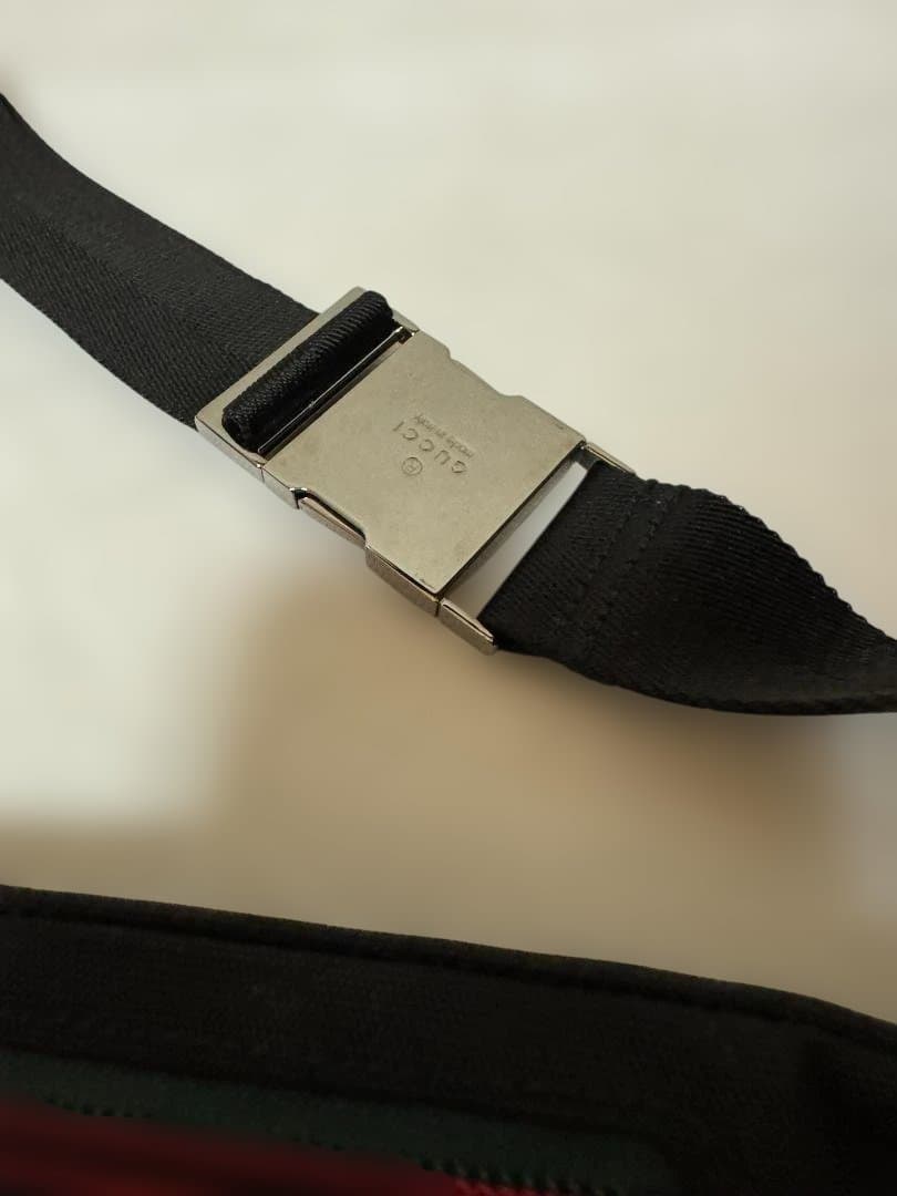 新品未使用　GUCCI ボディバッグ ブラック ストライプ