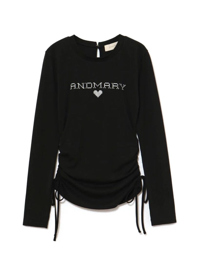 トップス Andmary Dot mary logo tops black
