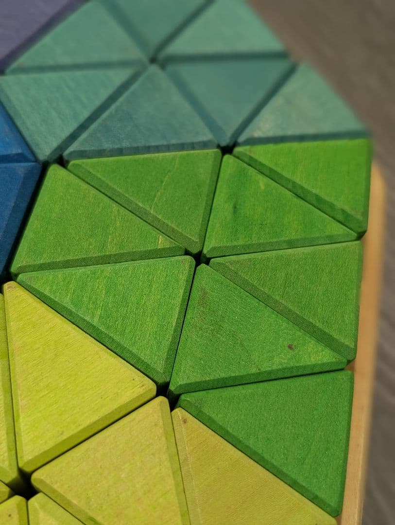 GRIMM'S にじのオクタゴン　大　木製知育玩具　グリムス