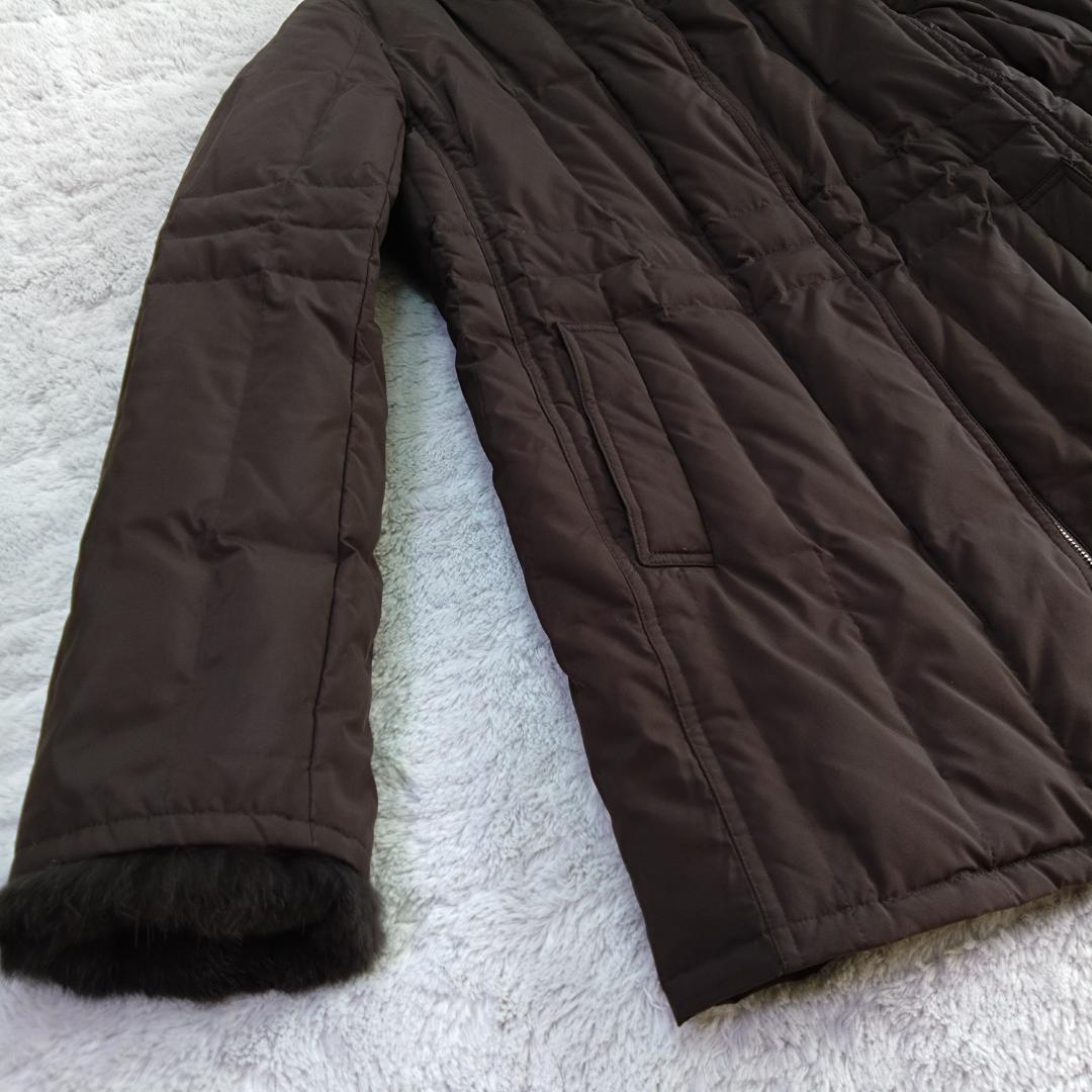 バーバリーロンドン　ダウンJK　38　ノバチェック　ラビット 三陽商会 シンプル